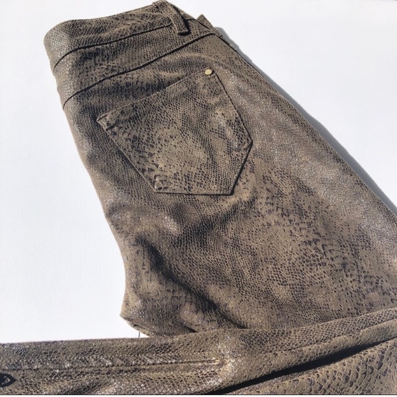 Zara Basic Snake Print Pants Size 4 - Picture 2 of 3